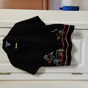 Koret black embroidered jacket/shirt
